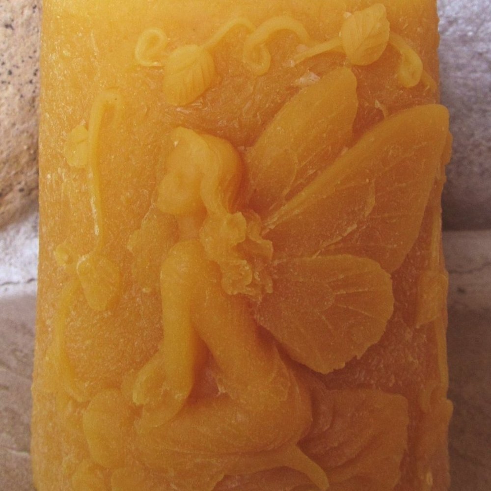 Beeswax Faerie Candle Pillar ~Handcrafted